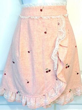 Mille Fille Closet Lodispotto Pink Cherry Mini Skirt Coquette Otome Kawaii Small